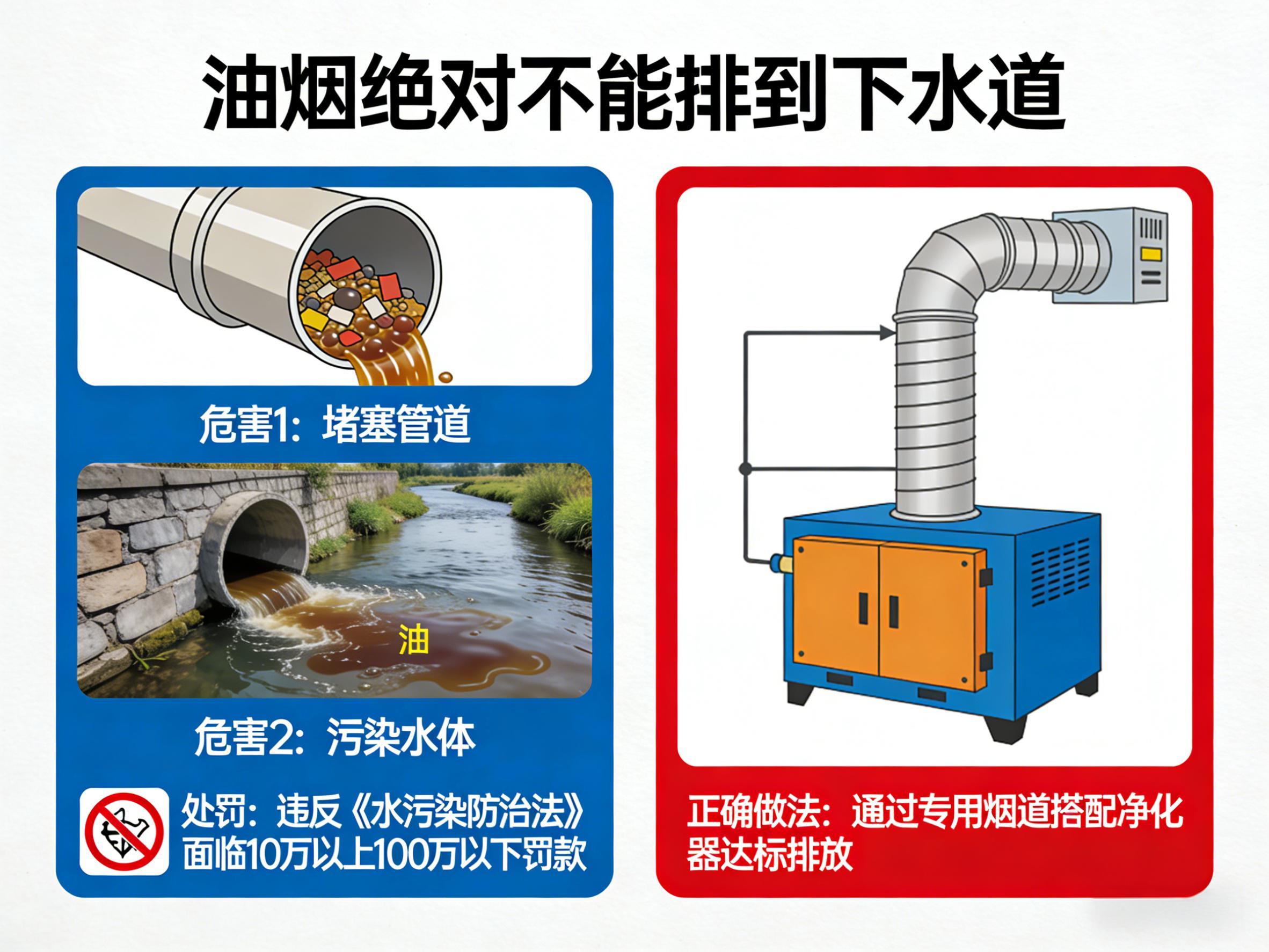 油烟可以排到下水道吗